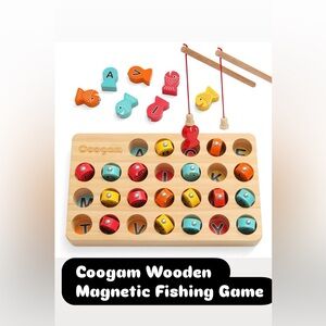 Coogam Wooden Magnetic Fishing Game